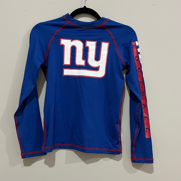 NFL NY Giants Football Long Sleeve Shirt Size Large 14/16 - Picture 1 of 6